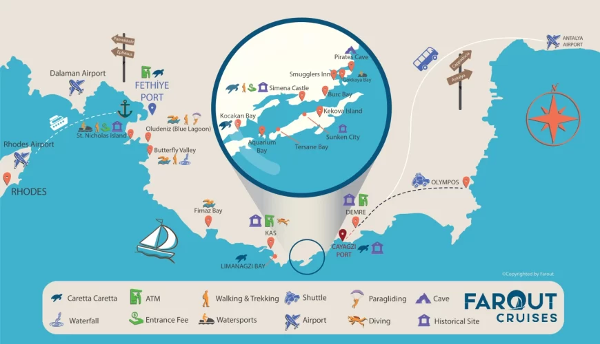 Discover the Ultimate Blue Cruise Experience from Fethiye to Olympos With Farout Turkey